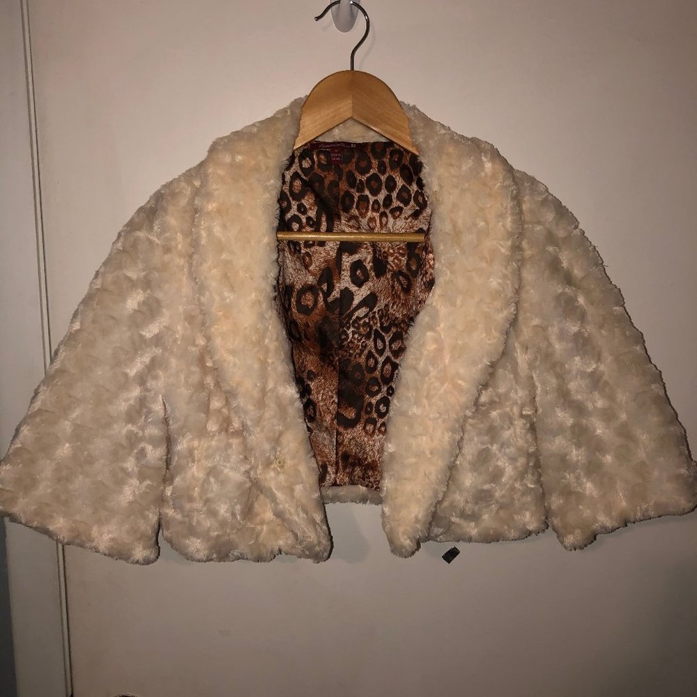 Silvergate Little Cream Faux Fur Coat